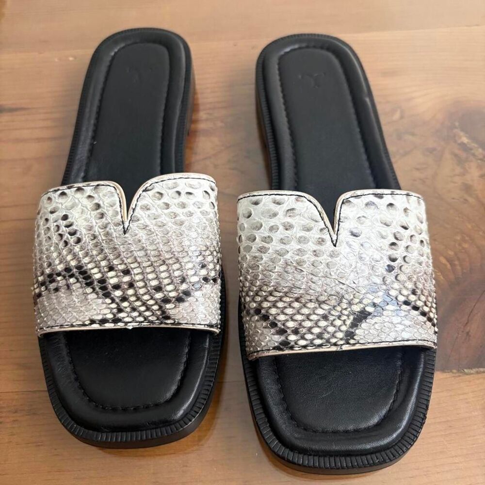Tecovas Carmen Python Sandal slides  size 7